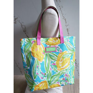 Lilly Pulitzer Estee Lauder Tote Bag Pink Floral Beach Travel Purse